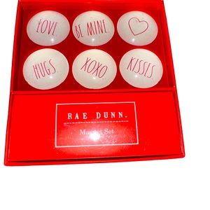 Brand new open box of Rae Dunn magnet set for valentines